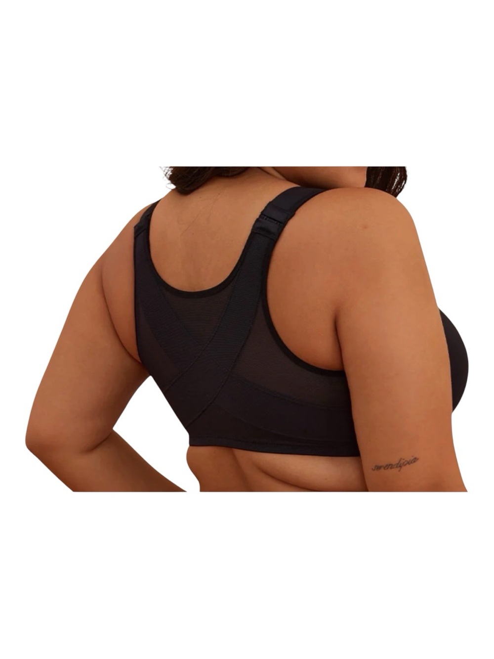 Laudine Back Support Black Front Closure Wireless Bra Size 44G Adjustable Strap - Picture 2 of 13